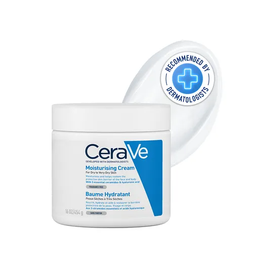 CeraVe Moisturising Cream 454 gm | Ceramides & Hyaluronic Acid | Provides Long Lasting Hydration | Non Greasy | For Dry to Very Dry Skin - Image 9