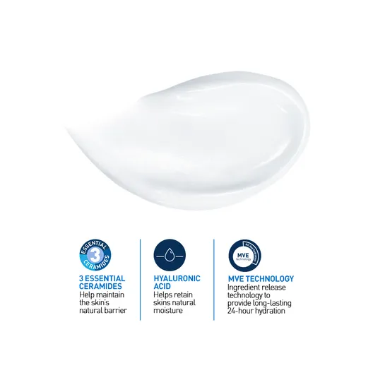 CeraVe Moisturising Cream 454 gm | Ceramides & Hyaluronic Acid | Provides Long Lasting Hydration | Non Greasy | For Dry to Very Dry Skin - Image 7