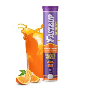 Fast&Up Vitalize 21 Multivitamins for Daily Health & Wellbeing Orange Flavour, 20 Effervescent Tablets