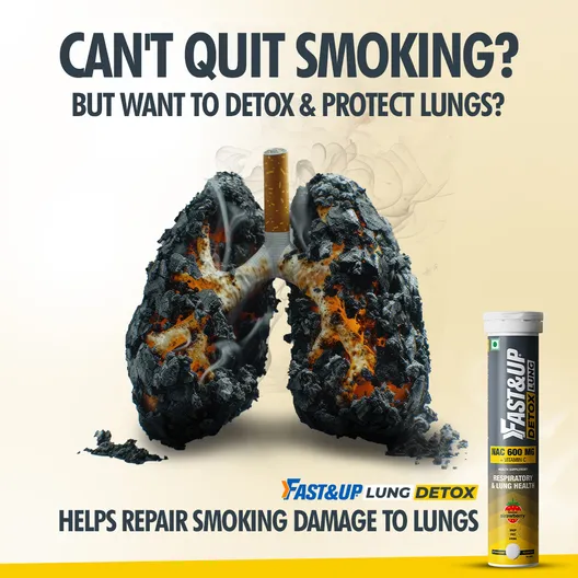 Fast&Up Lung Detox N-Acetylcysteine + Vitamin C Strawberry Flavour, 20 Effervescent Tablets | For Lung Health - Image 9