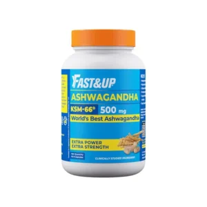 Fast&Up 500mg KSM-66, 60 Capsules | Ashwagandha | For Strength, Vitality & Stress Relief